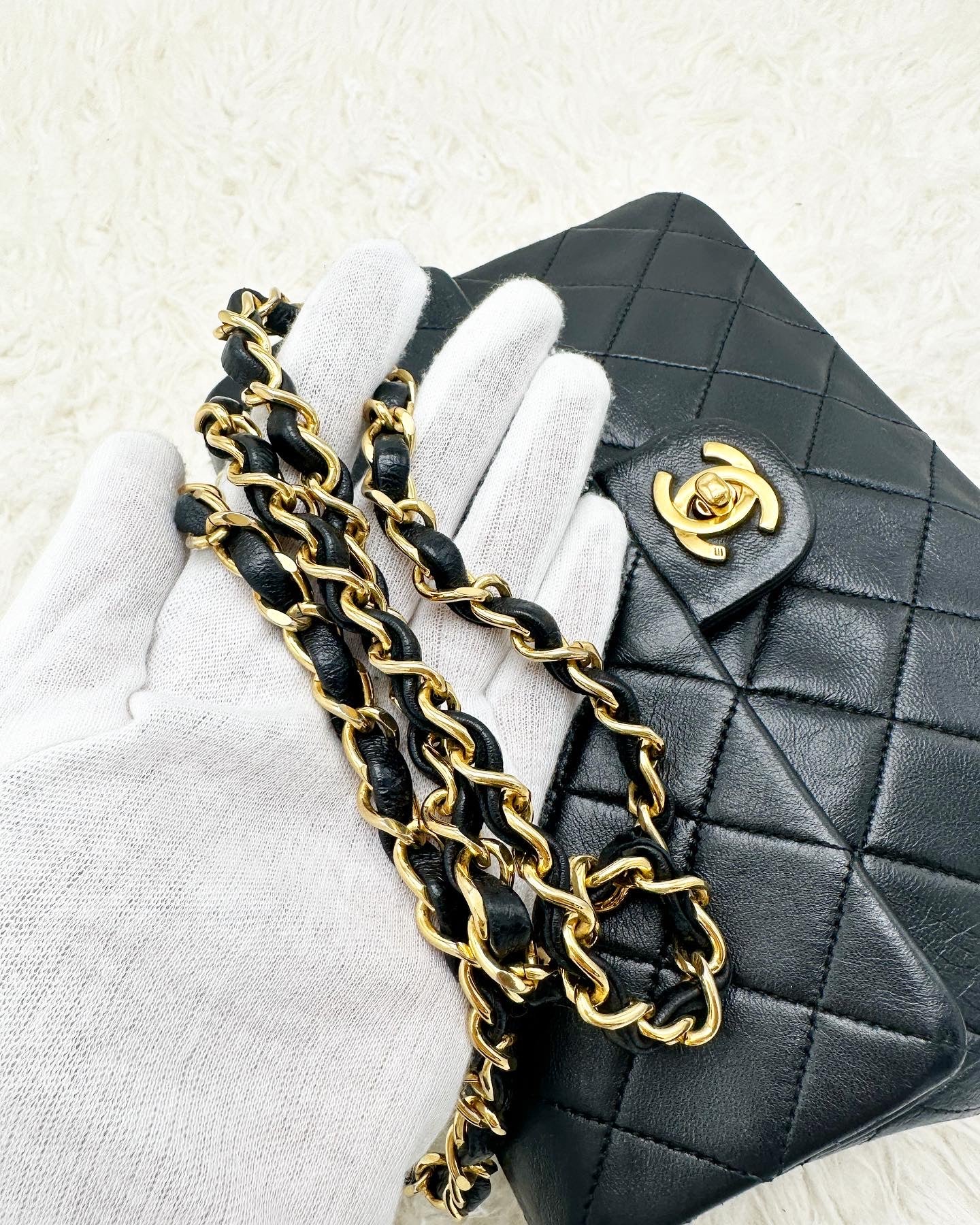 Chanel Lambskin Mini Square Classic Flap