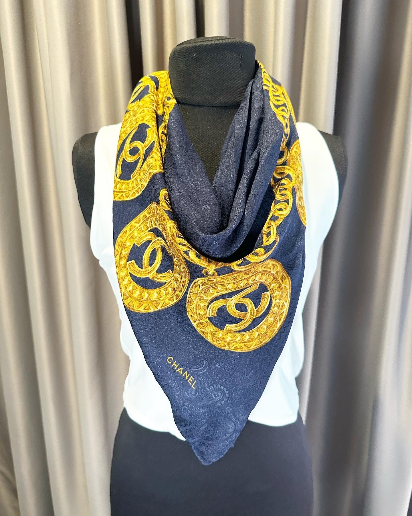 Chanel Silk Vintage Scarf