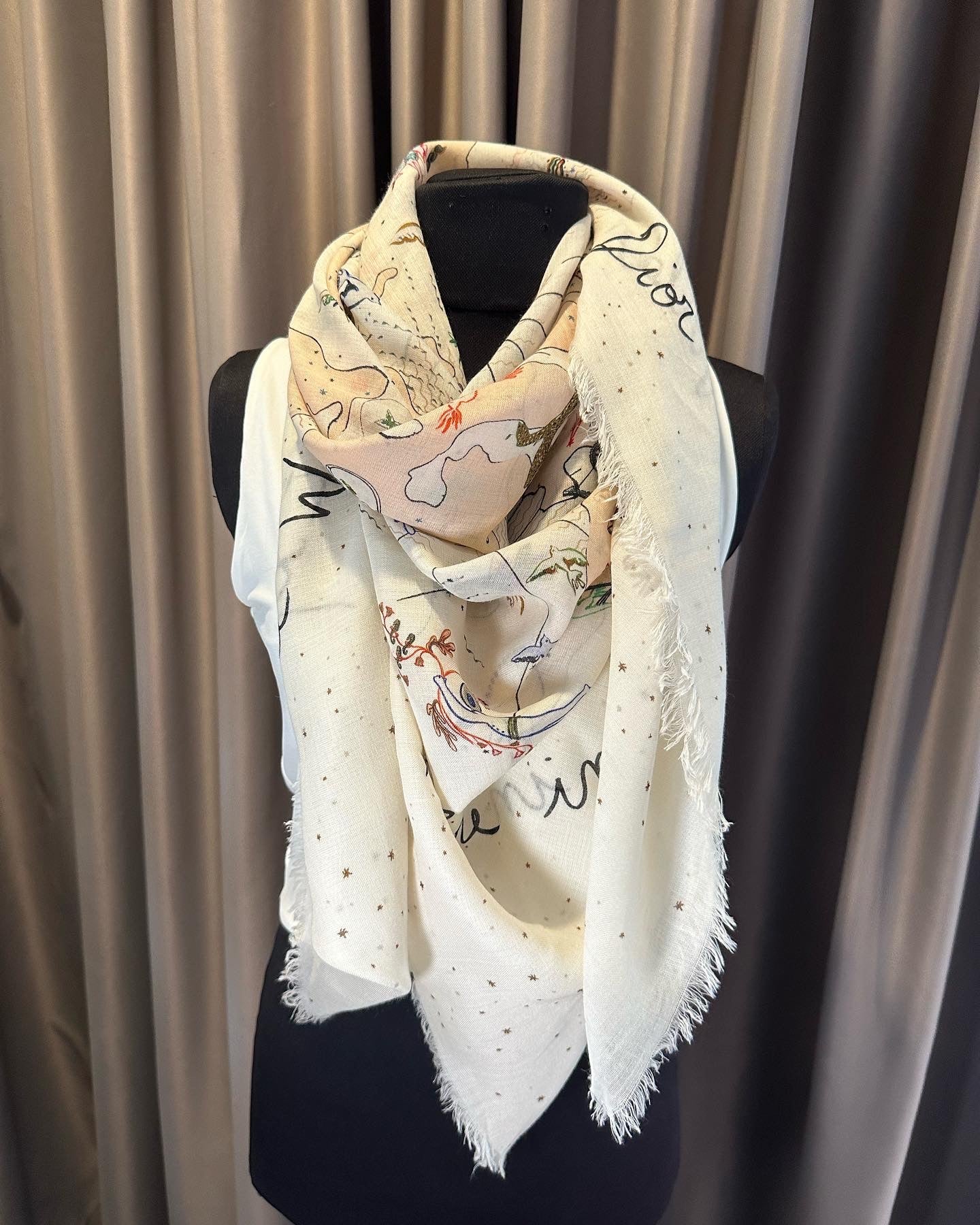 Christian Dior Explore in the World Shawl