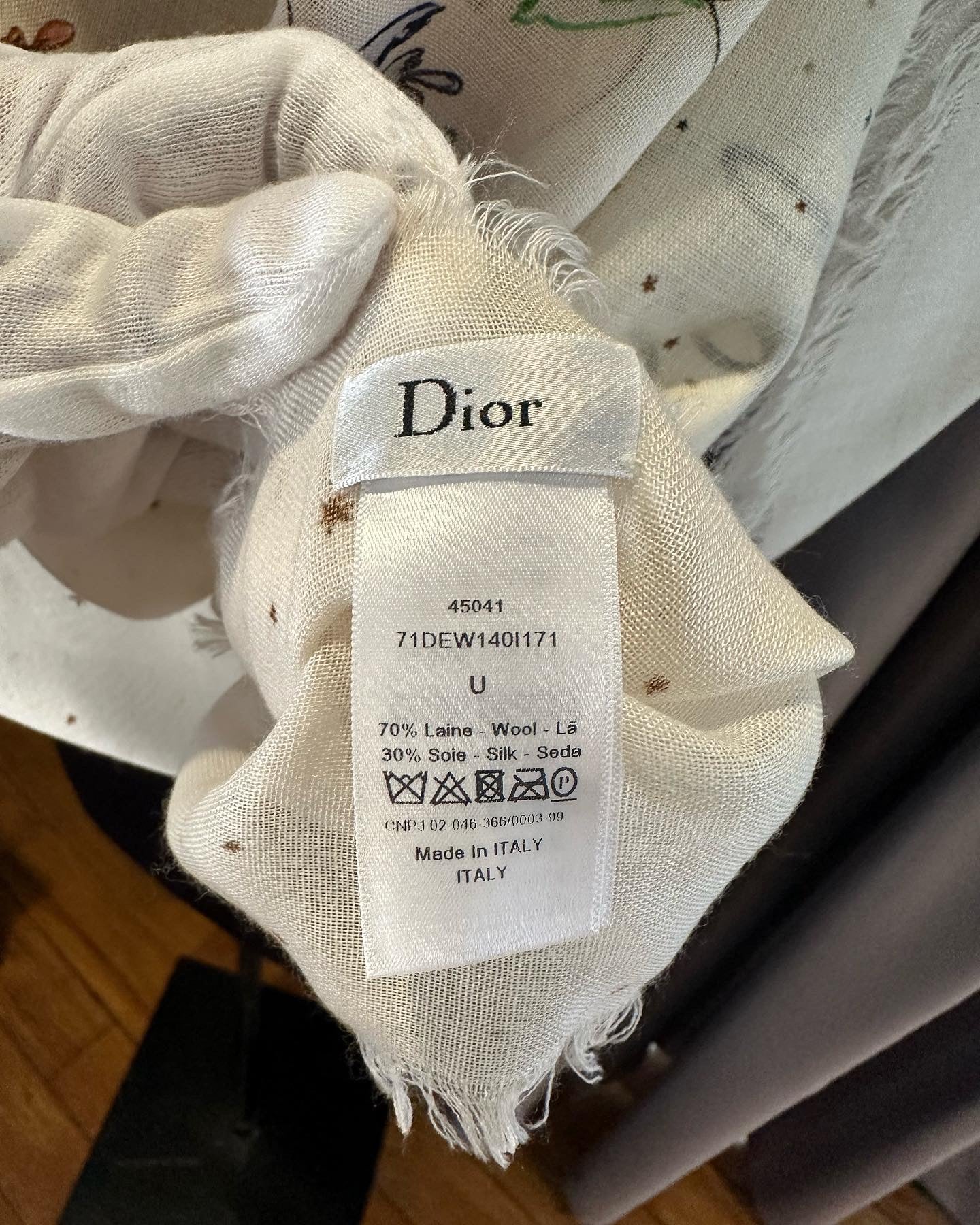 Christian Dior Explore in the World Shawl