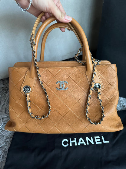 Chanel Grained Vegetal Shopping Tote