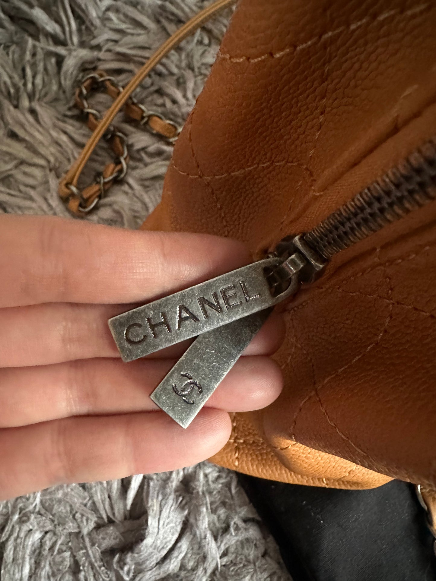 Chanel Grained Vegetal Shopping Tote