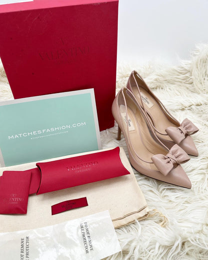 Valentino Nude Bow Pumps