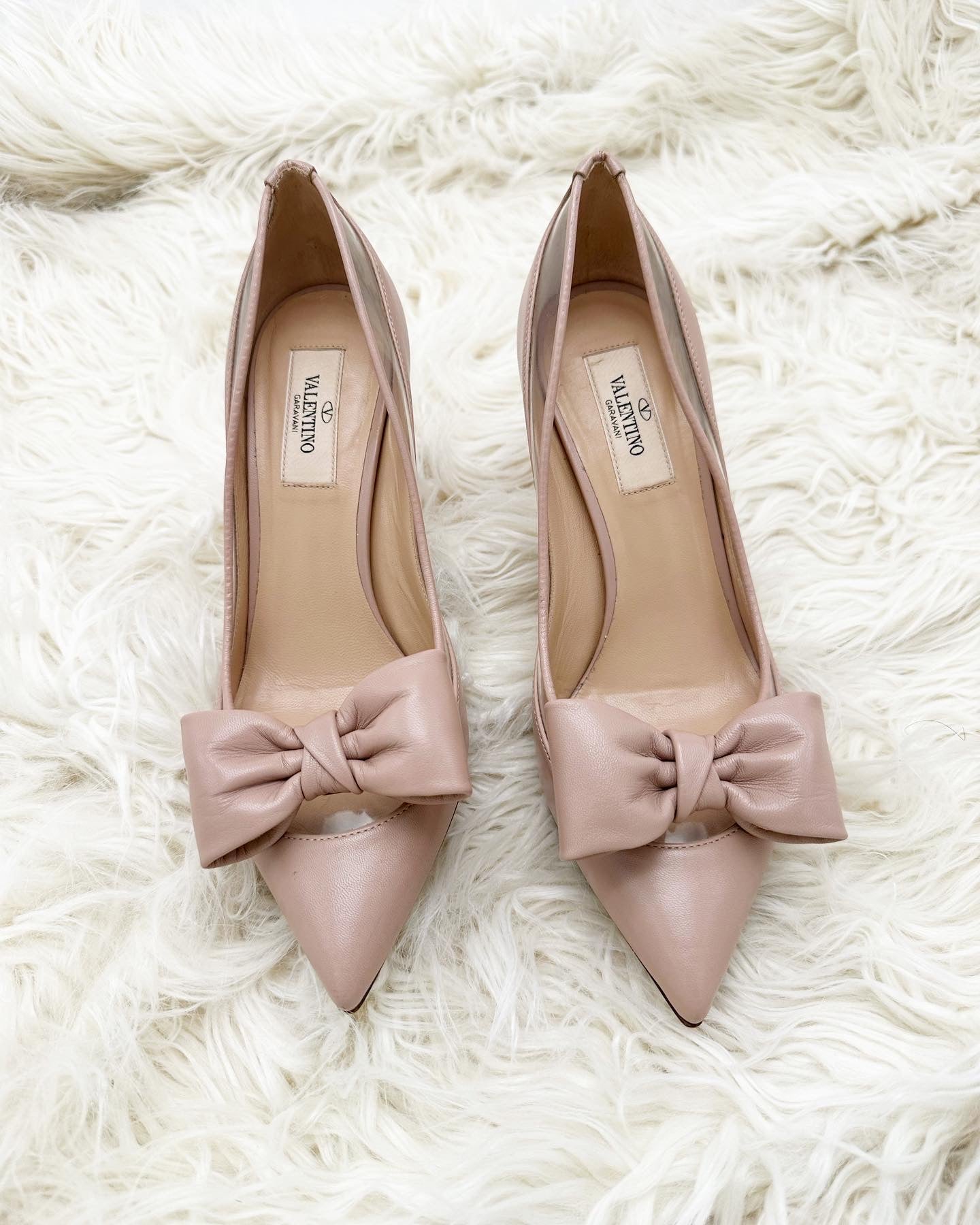 Valentino Nude Bow Pumps