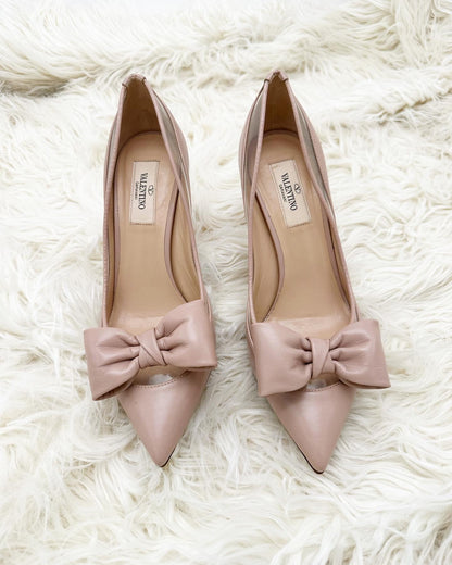 Valentino Nude Bow Pumps