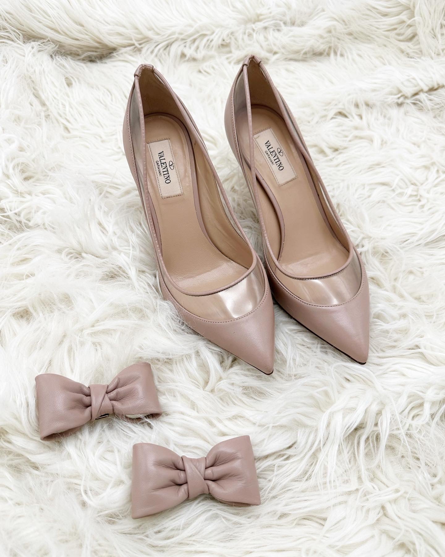 Valentino Nude Bow Pumps