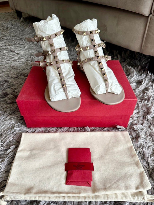 Valentino Rockstud Gladiator Sandals